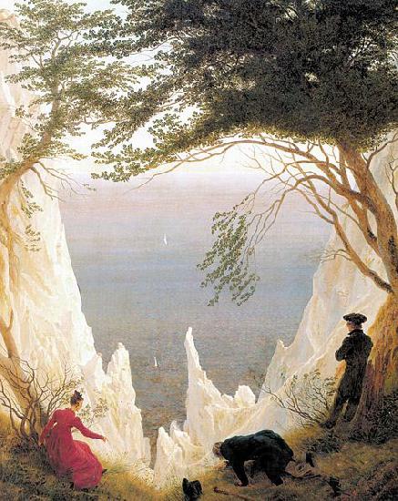 Caspar David Friedrich Chalk Cliffs on Rugen Norge oil painting art
